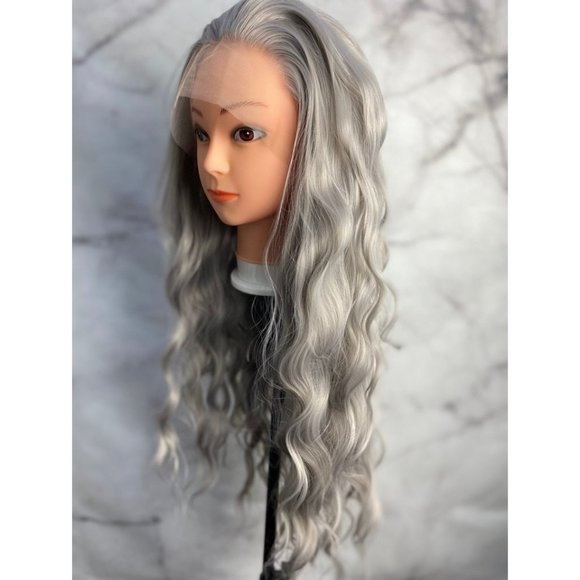 Gray Wig Kinky Curly Wigs - Picture 5 of 7